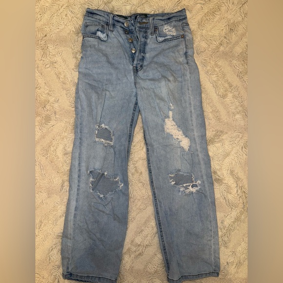 Wild Fable Light Blue Distressed Boyfriend Jeans - Picture 1 of 4